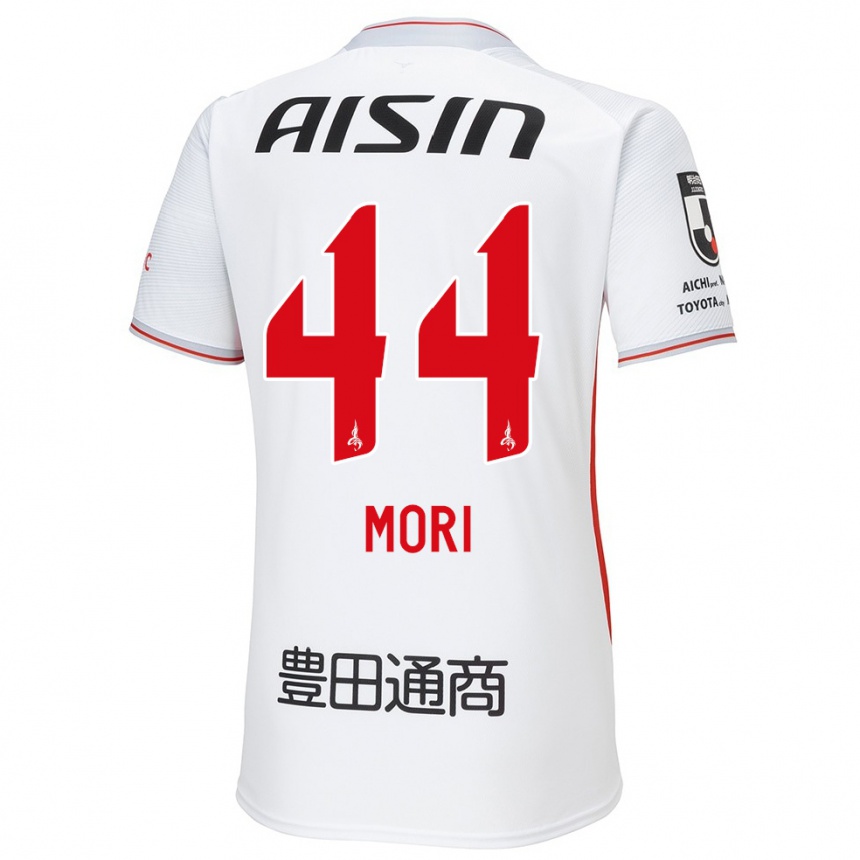 Niño Fútbol Camiseta Soichiro Mori #44 Blanco Amarillo Rojo 2ª Equipación 2024/25