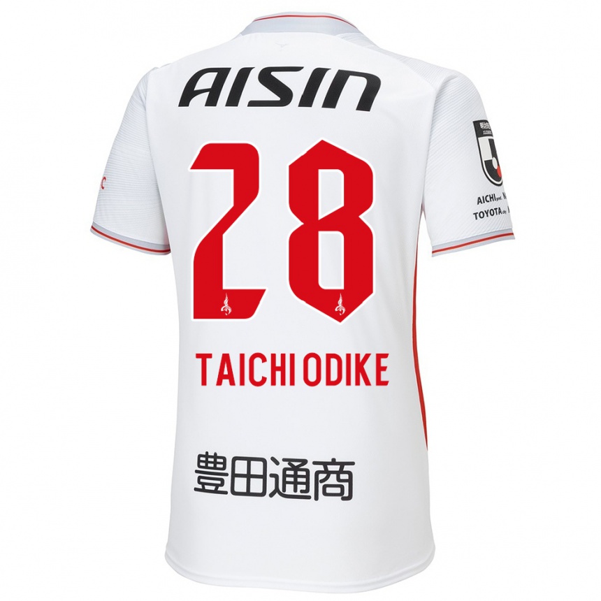 Niño Fútbol Camiseta Chisom Taichi Odike #28 Blanco Amarillo Rojo 2ª Equipación 2024/25