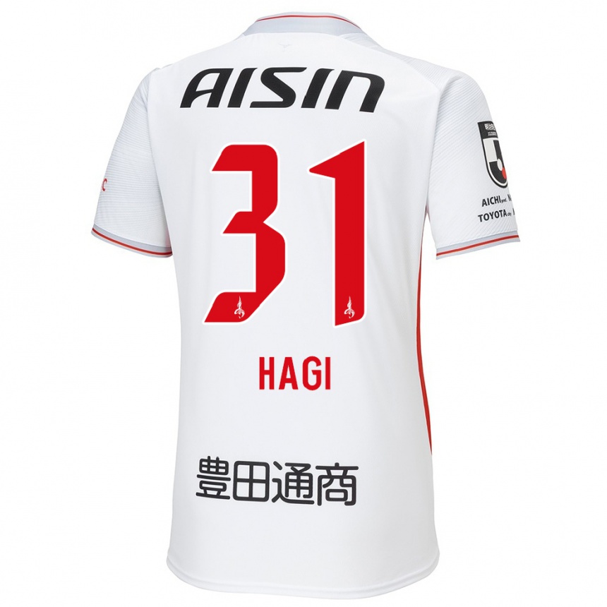 Niño Fútbol Camiseta Hiroaki Hagi #31 Blanco Amarillo Rojo 2ª Equipación 2024/25