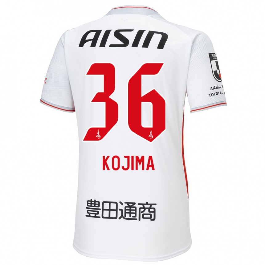 Niño Fútbol Camiseta Aoto Kojima #36 Blanco Amarillo Rojo 2ª Equipación 2024/25