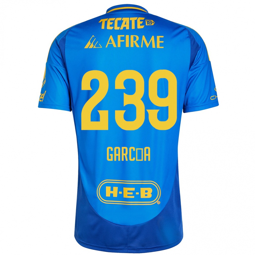 Niño Fútbol Camiseta Diego García #239 Azul Amarillo 2ª Equipación 2024/25