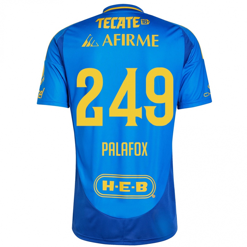 Niño Fútbol Camiseta José Palafox #249 Azul Amarillo 2ª Equipación 2024/25