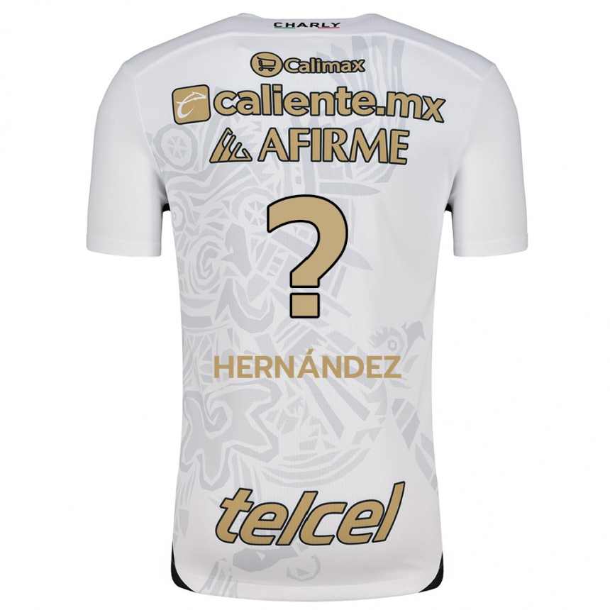 Niño Fútbol Camiseta Betsiel Hernández #0 Blanco Negro 2ª Equipación 2024/25