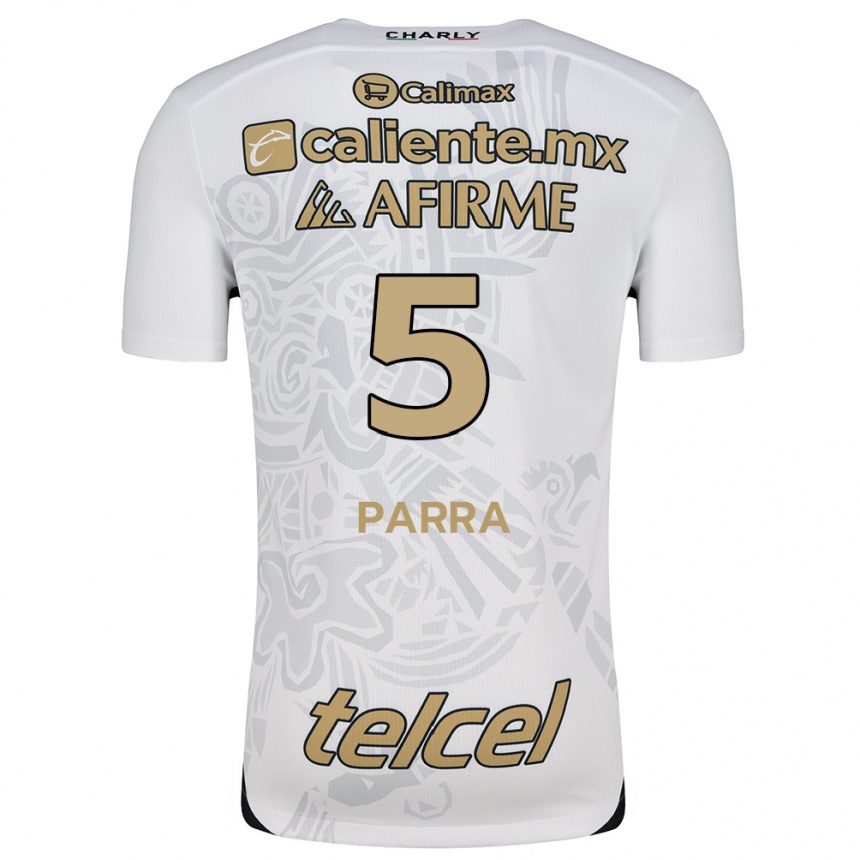 Niño Fútbol Camiseta Rodrigo Parra #5 Blanco Negro 2ª Equipación 2024/25