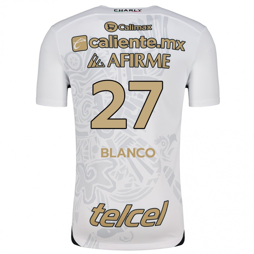 Niño Fútbol Camiseta Domingo Blanco #27 Blanco Negro 2ª Equipación 2024/25