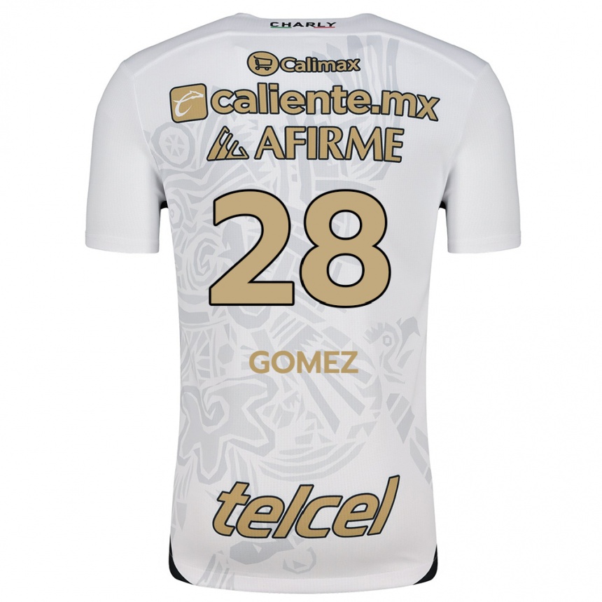 Niño Fútbol Camiseta Alejandro Gómez #28 Blanco Negro 2ª Equipación 2024/25