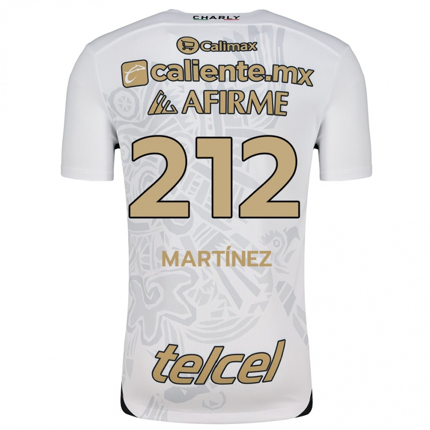 Niño Fútbol Camiseta Juan Martínez #212 Blanco Negro 2ª Equipación 2024/25