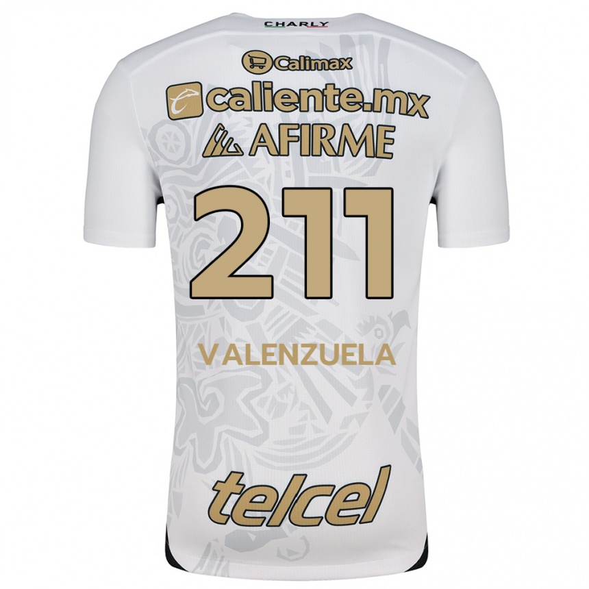 Niño Fútbol Camiseta Aldieri Valenzuela #211 Blanco Negro 2ª Equipación 2024/25