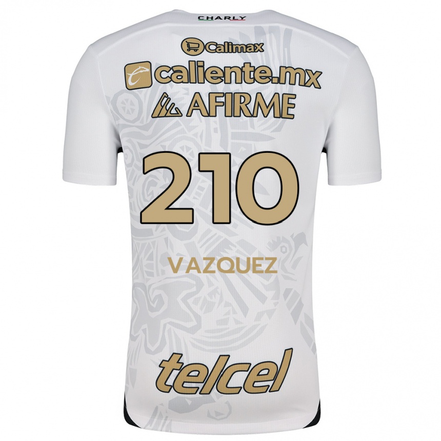 Niño Fútbol Camiseta Daniel Vázquez #210 Blanco Negro 2ª Equipación 2024/25