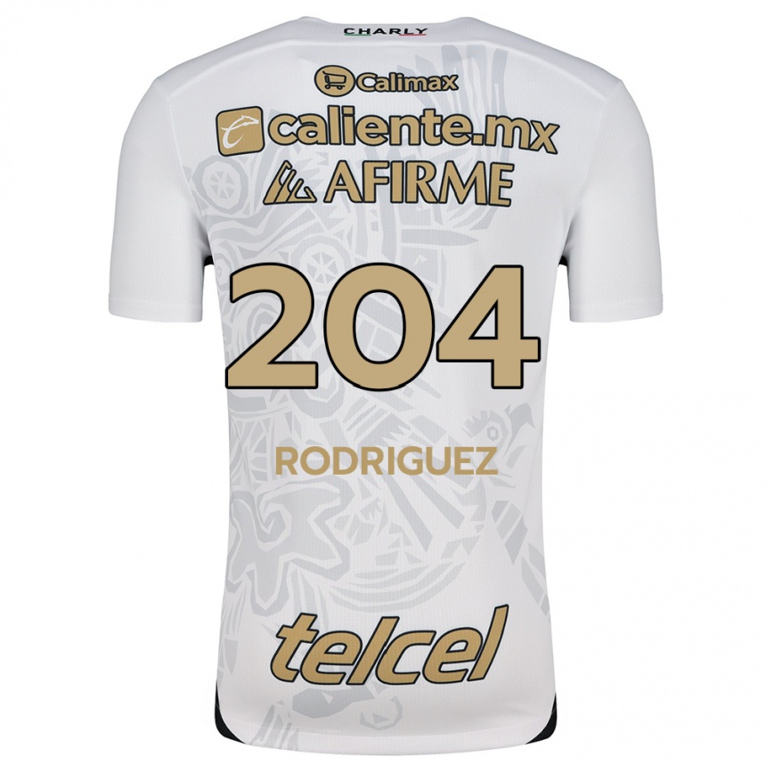 Niño Fútbol Camiseta Jesús Rodríguez #204 Blanco Negro 2ª Equipación 2024/25