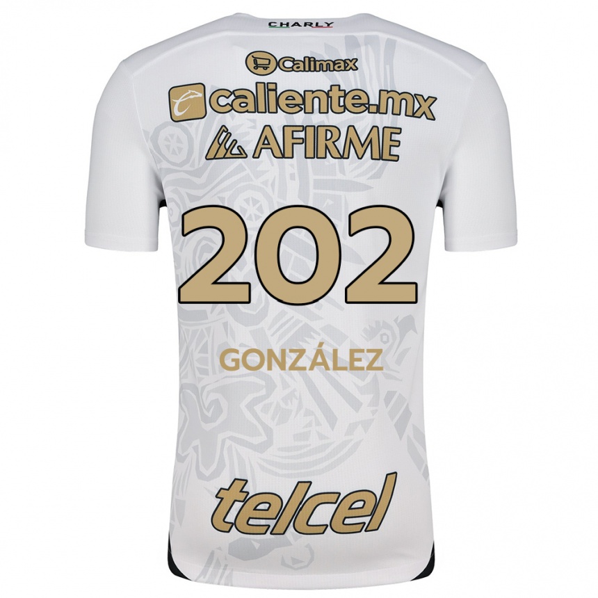 Niño Fútbol Camiseta Joban González #202 Blanco Negro 2ª Equipación 2024/25