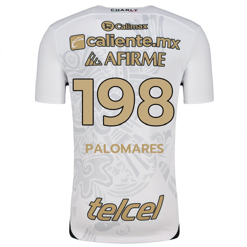 Niño Fútbol Camiseta Ramón Palomares #198 Blanco Negro 2ª Equipación 2024/25