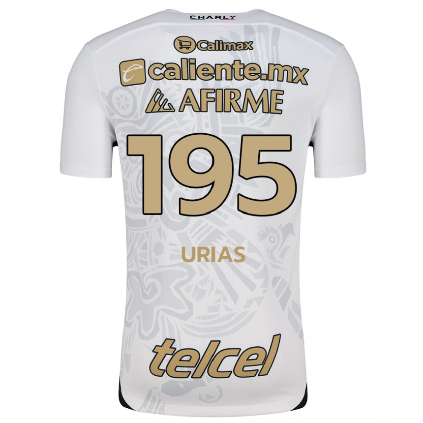 Niño Fútbol Camiseta Héctor Urías #195 Blanco Negro 2ª Equipación 2024/25