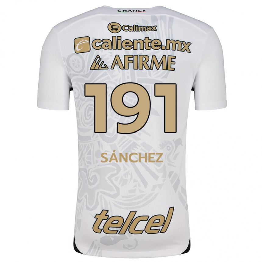 Niño Fútbol Camiseta Diego Sánchez #191 Blanco Negro 2ª Equipación 2024/25