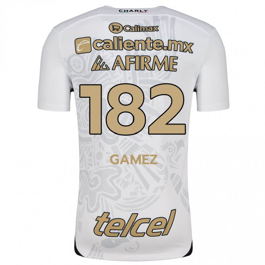 Niño Fútbol Camiseta Mark Gamez #182 Blanco Negro 2ª Equipación 2024/25