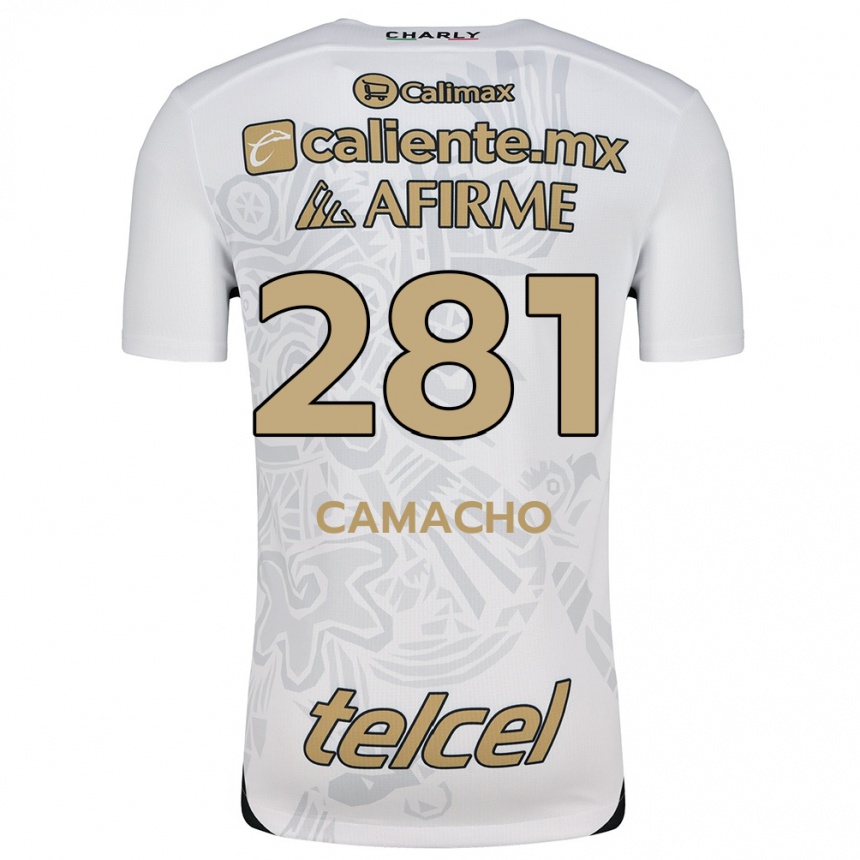 Niño Fútbol Camiseta Javier Camacho #281 Blanco Negro 2ª Equipación 2024/25