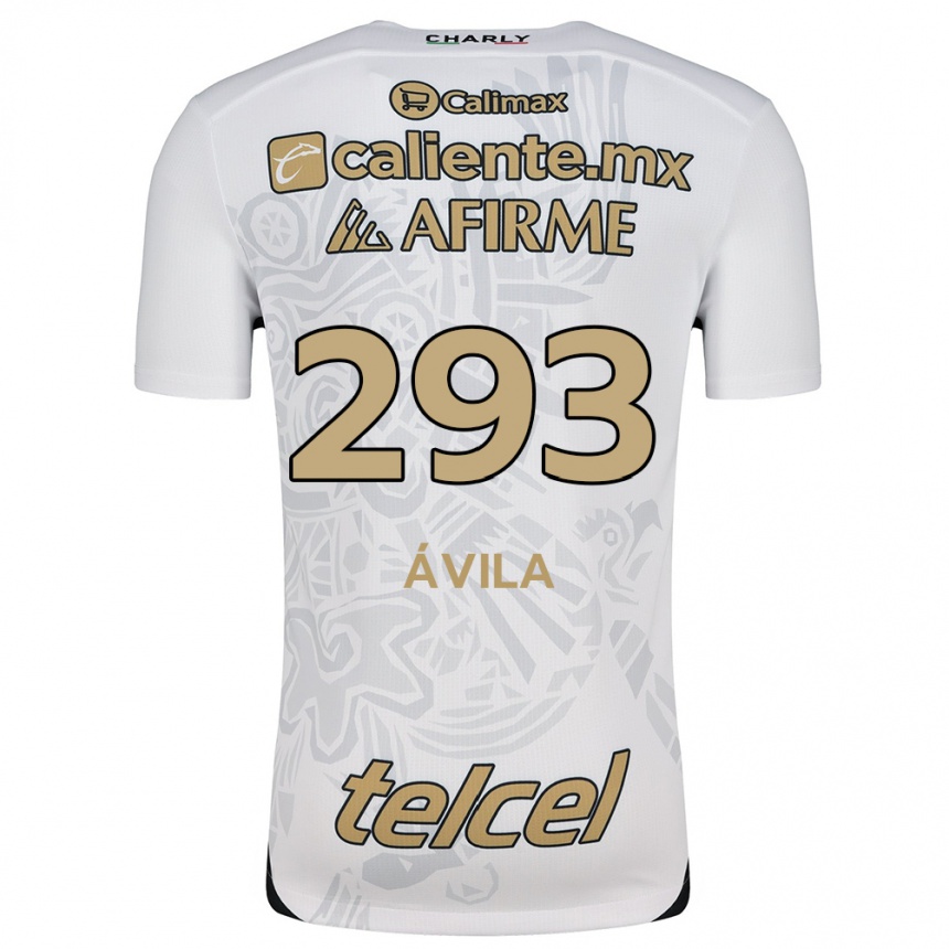 Niño Fútbol Camiseta Daniel Ávila #293 Blanco Negro 2ª Equipación 2024/25