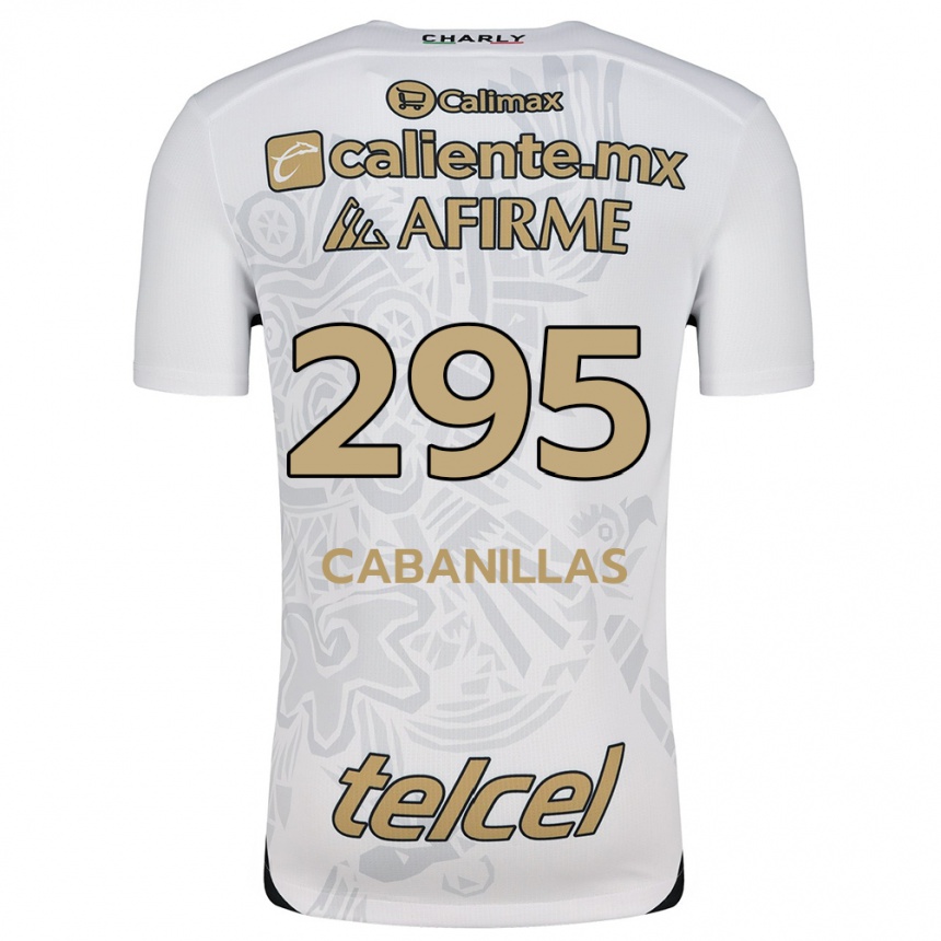 Niño Fútbol Camiseta Osvaldo Cabanillas #295 Blanco Negro 2ª Equipación 2024/25