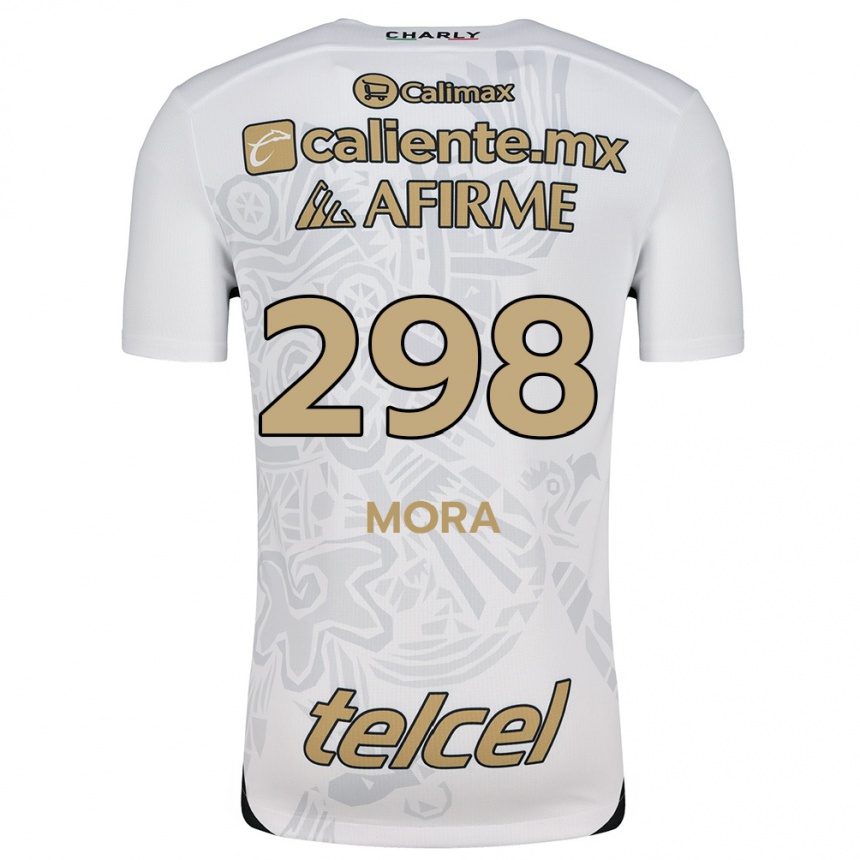 Niño Fútbol Camiseta Gilberto Mora #298 Blanco Negro 2ª Equipación 2024/25