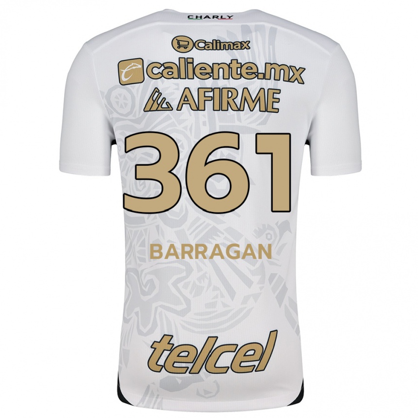 Niño Fútbol Camiseta Jesús Barragán #361 Blanco Negro 2ª Equipación 2024/25