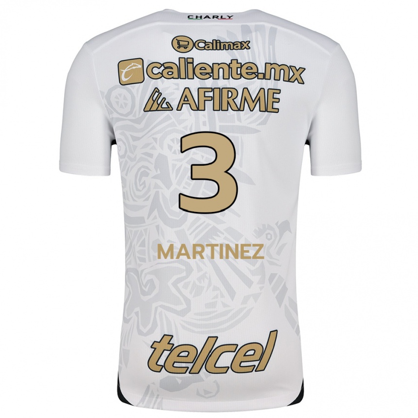 Niño Fútbol Camiseta Nathaly Martínez #3 Blanco Negro 2ª Equipación 2024/25