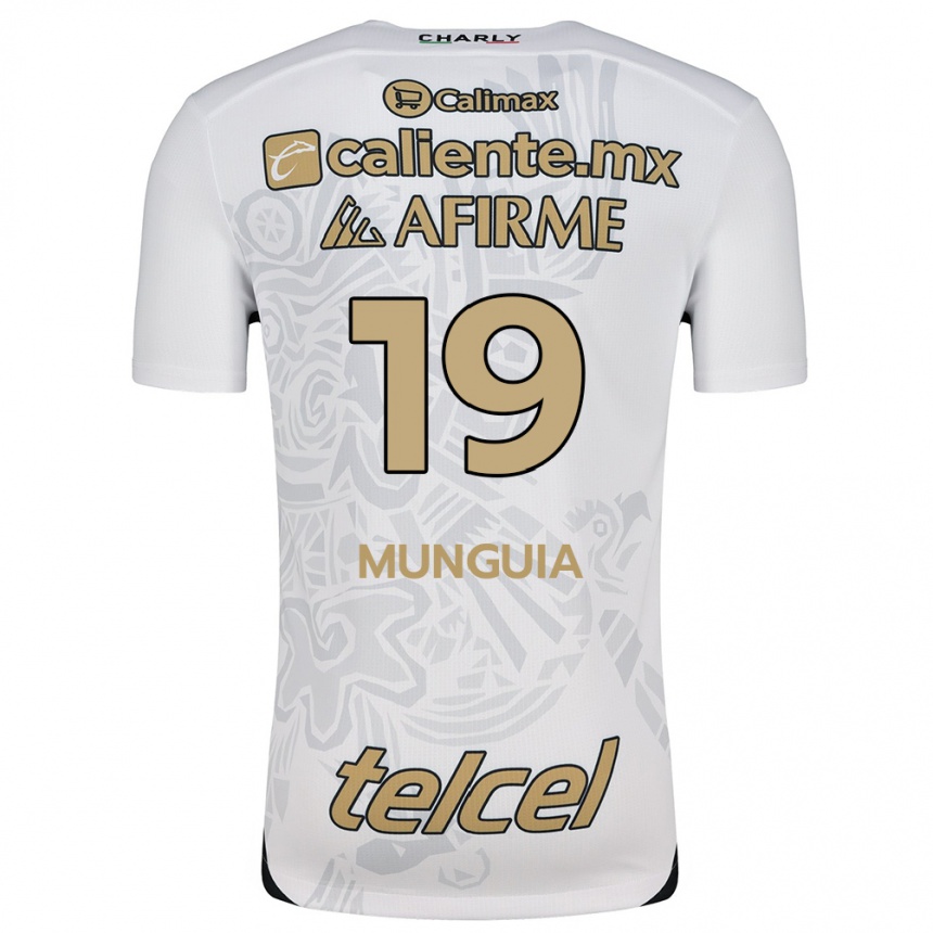 Niño Fútbol Camiseta Mariana Munguía #19 Blanco Negro 2ª Equipación 2024/25