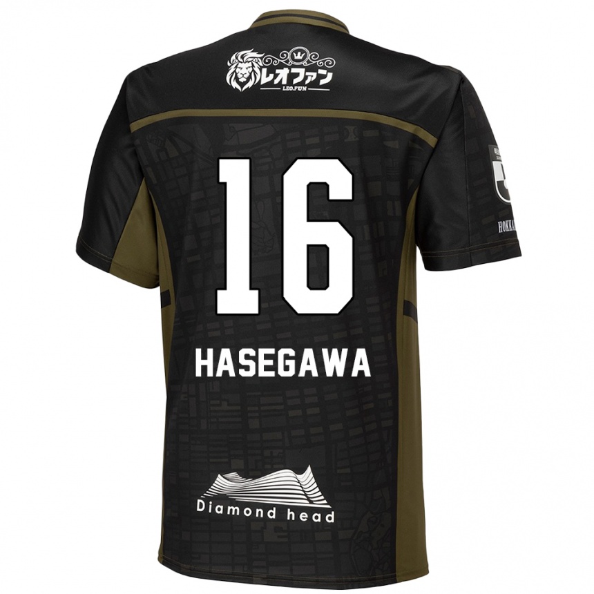 Niño Fútbol Camiseta Tatsuya Hasegawa #16 Verde Negro 2ª Equipación 2024/25