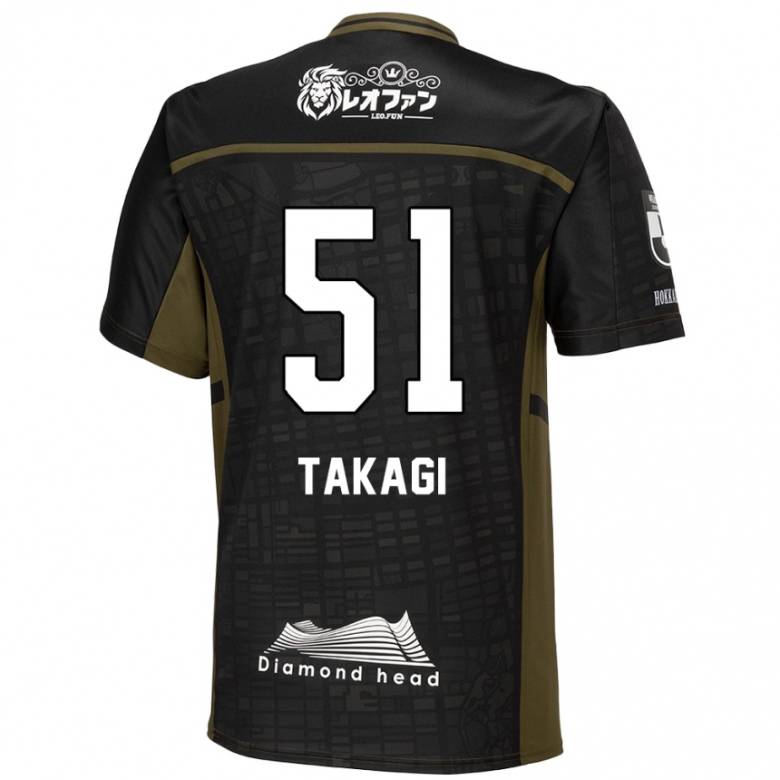 Niño Fútbol Camiseta Shun Takagi #51 Verde Negro 2ª Equipación 2024/25