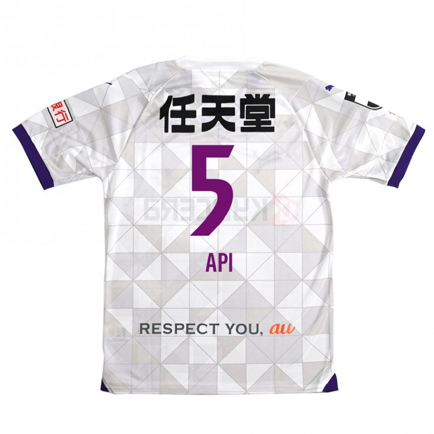 Niño Fútbol Camiseta Hisashi Appiah Tawiah #5 Blanco Morado 2ª Equipación 2024/25