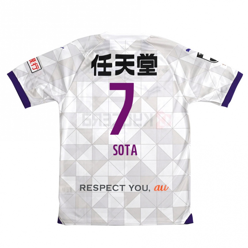 Niño Fútbol Camiseta Sota Kawasaki #7 Blanco Morado 2ª Equipación 2024/25