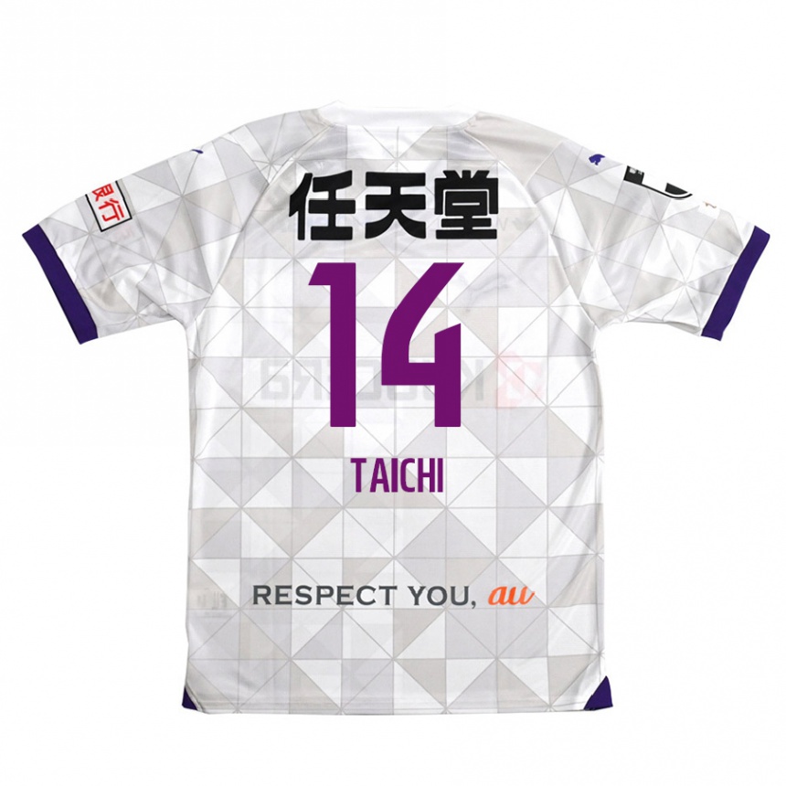 Niño Fútbol Camiseta Taichi Hara #14 Blanco Morado 2ª Equipación 2024/25