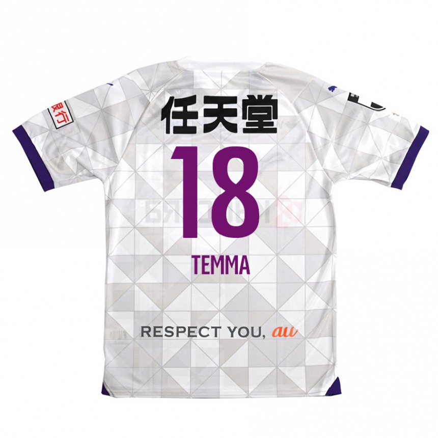 Niño Fútbol Camiseta Temma Matsuda #18 Blanco Morado 2ª Equipación 2024/25