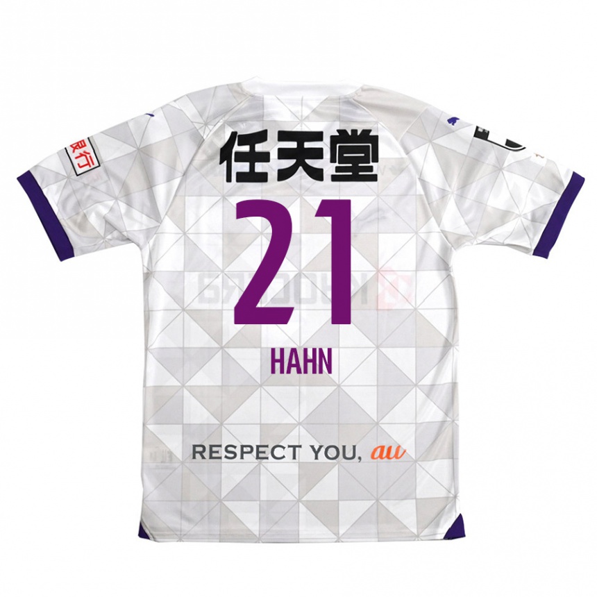 Niño Fútbol Camiseta Warner Hahn #21 Blanco Morado 2ª Equipación 2024/25