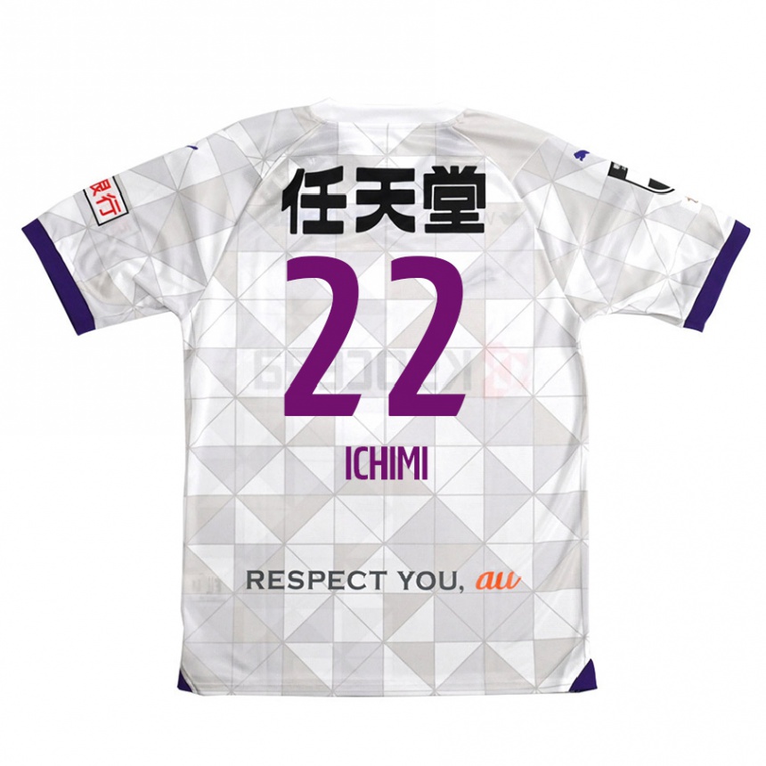 Niño Fútbol Camiseta Kazunari Ichimi #22 Blanco Morado 2ª Equipación 2024/25