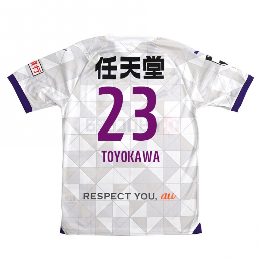 Niño Fútbol Camiseta Yuta Toyokawa #23 Blanco Morado 2ª Equipación 2024/25