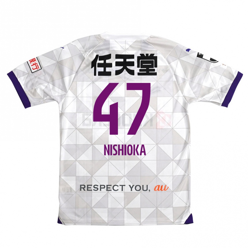 Niño Fútbol Camiseta Yuma Nishioka #47 Blanco Morado 2ª Equipación 2024/25