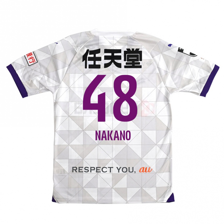 Niño Fútbol Camiseta Ryuma Nakano #48 Blanco Morado 2ª Equipación 2024/25