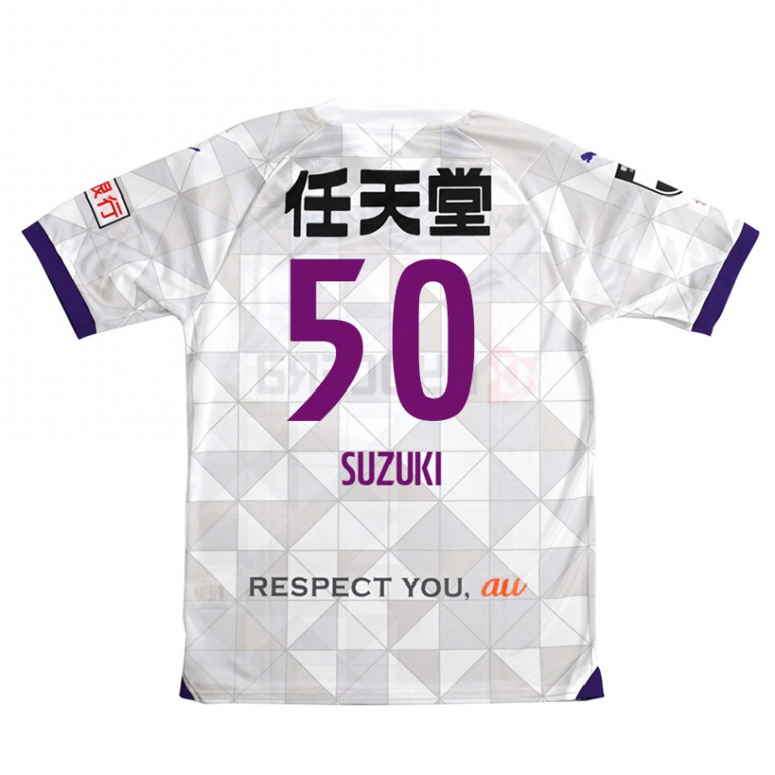 Niño Fútbol Camiseta Yoshinori Suzuki #50 Blanco Morado 2ª Equipación 2024/25