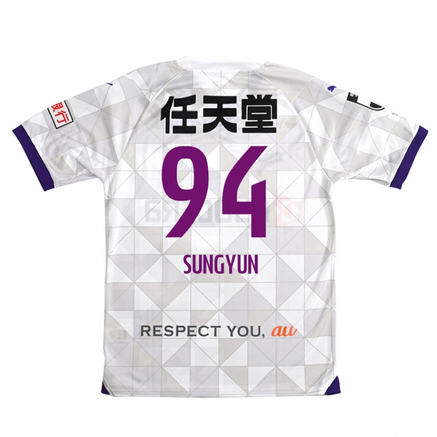 Niño Fútbol Camiseta Sung-Yun Gu #94 Blanco Morado 2ª Equipación 2024/25