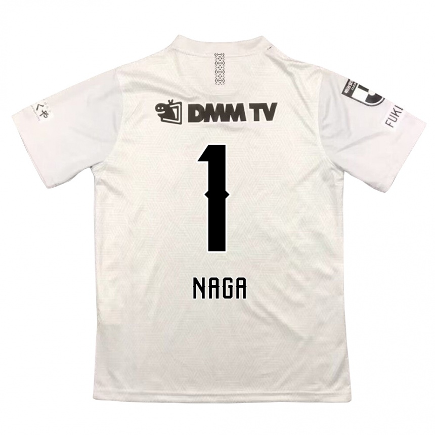 Niño Fútbol Camiseta Takumi Nagaishi #1 Gris Negro 2ª Equipación 2024/25