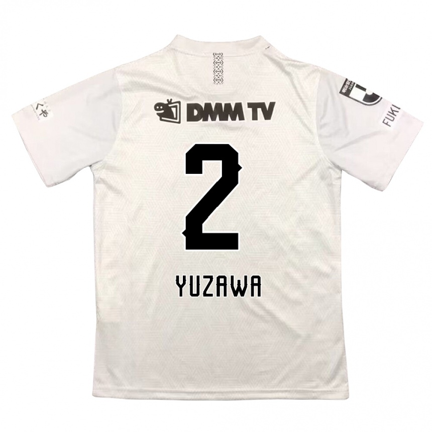 Niño Fútbol Camiseta Masato Yuzawa #2 Gris Negro 2ª Equipación 2024/25