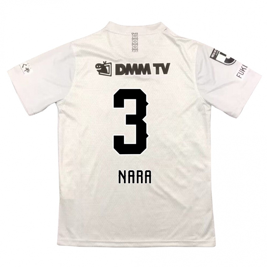 Niño Fútbol Camiseta Tatsuki Nara #3 Gris Negro 2ª Equipación 2024/25