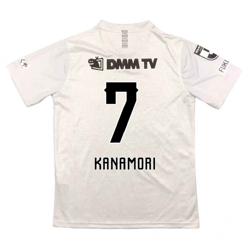 Niño Fútbol Camiseta Takeshi Kanamori #7 Gris Negro 2ª Equipación 2024/25