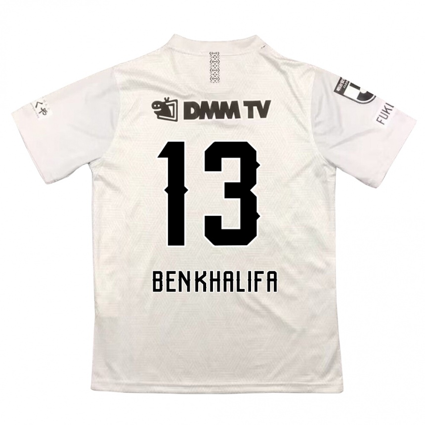 Niño Fútbol Camiseta Nassim Ben Khalifa #13 Gris Negro 2ª Equipación 2024/25