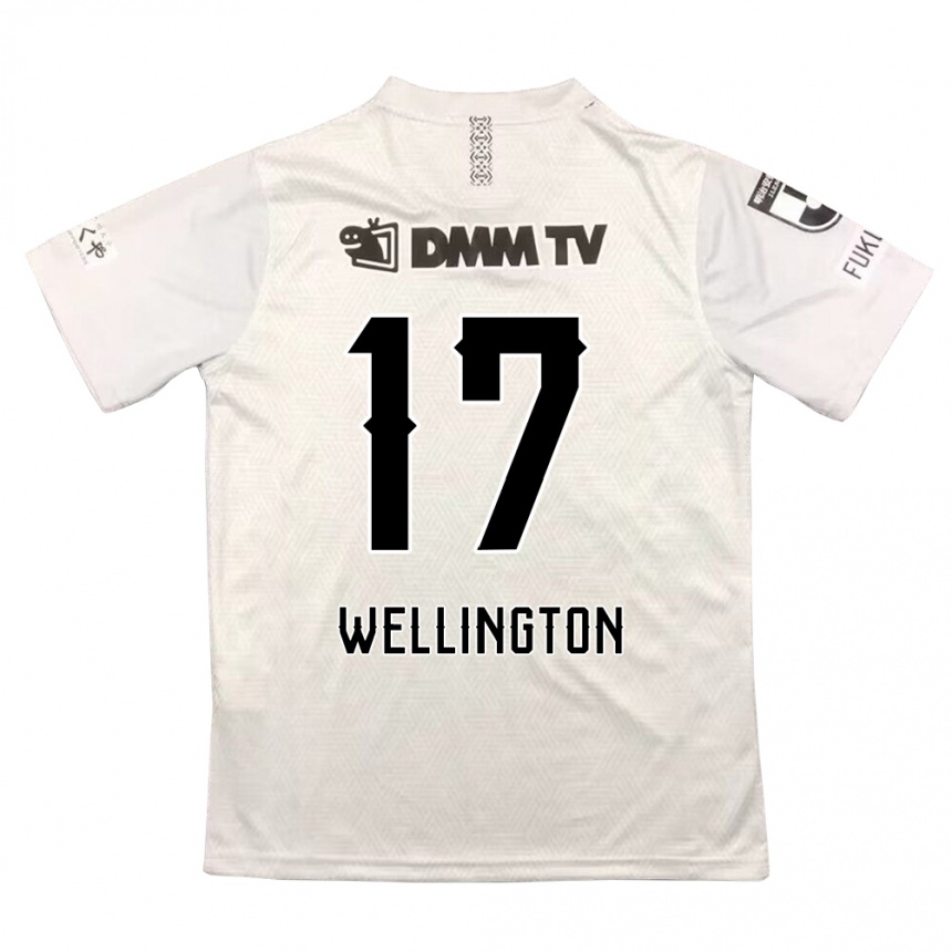 Niño Fútbol Camiseta Wellington #17 Gris Negro 2ª Equipación 2024/25