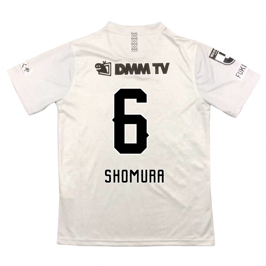 Niño Fútbol Camiseta Tomoki Shomura #6 Gris Negro 2ª Equipación 2024/25