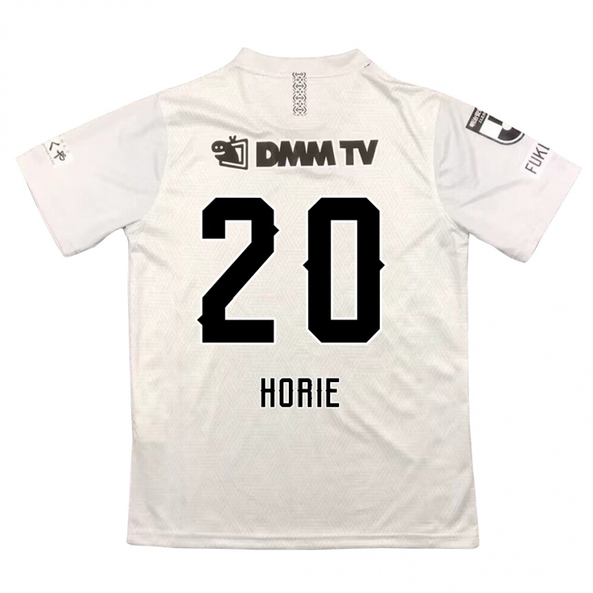 Niño Fútbol Camiseta Hibiki Horie #20 Gris Negro 2ª Equipación 2024/25