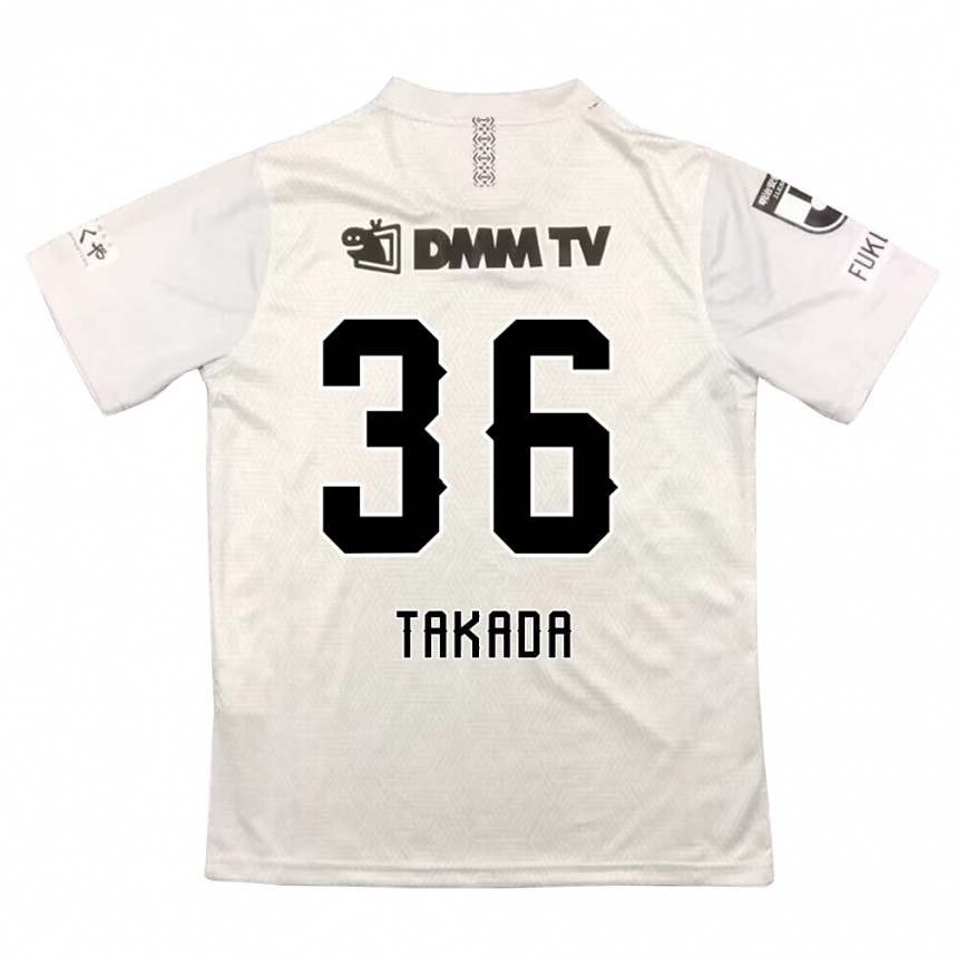 Niño Fútbol Camiseta Seiya Takada #36 Gris Negro 2ª Equipación 2024/25