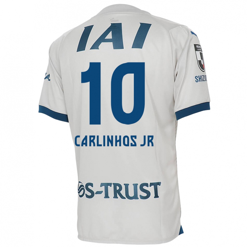 Niño Fútbol Camiseta Carlinhos Junior #10 Blanco Azul 2ª Equipación 2024/25