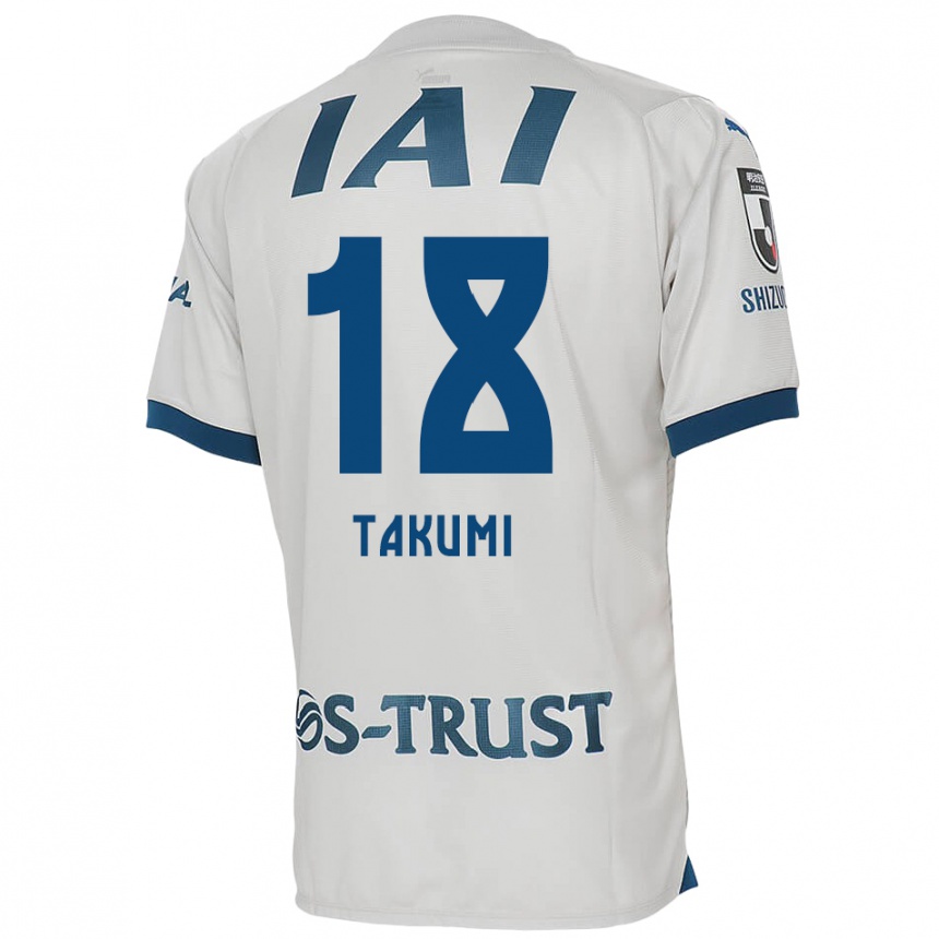 Niño Fútbol Camiseta Takumi Kato #18 Blanco Azul 2ª Equipación 2024/25